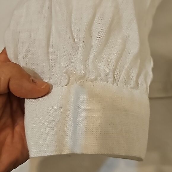 ZARA LINEN TIERED BLOUSE SIZE M - Picture 7 of 10